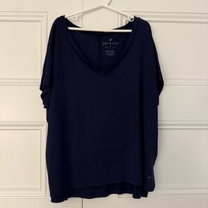 American Eagle Women's Navy Blouse